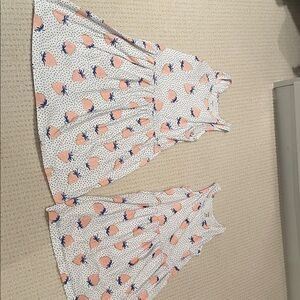 TWO Carter's White Dress with Pink Strawberry Print size 7 and size 4/5